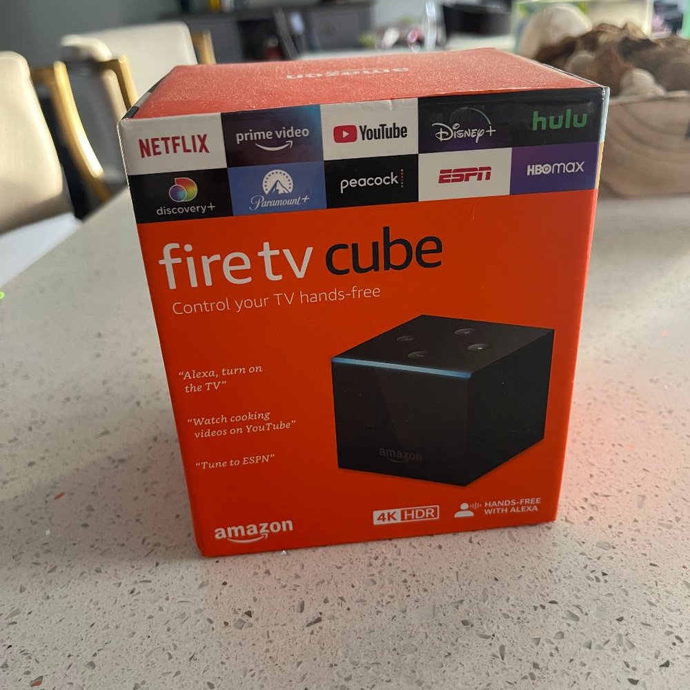 Amazon Fire TV Cube, Hands-free streaming device with Alexa, Wi-Fi 6E, 4K Ultra